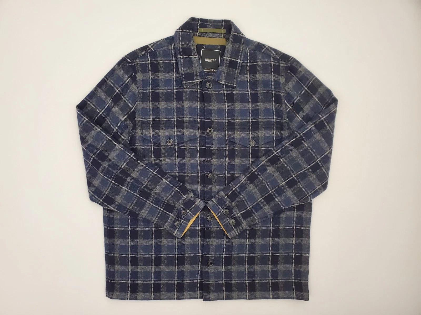 Todd Snyder Plaid Wool Utility Overshirt Jacket Size L Made in Portugal NWOT - product detail image 3