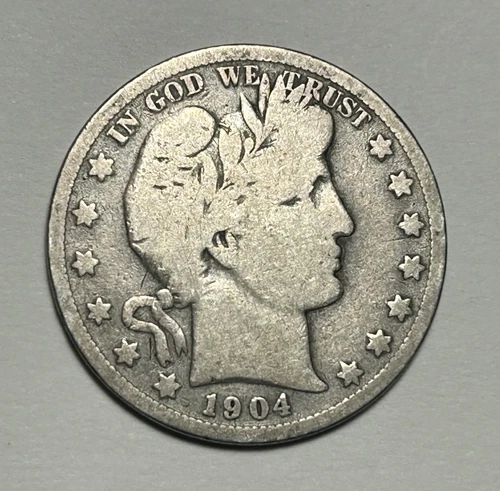 1904 S BARBER HALF DOLLAR G-VG