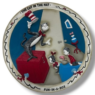 Dr. Seuss Cat in the Hat Ceramic Decorative Plate, Multicolor, Cartoon Theme