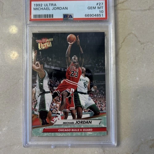 1992 ULTRA #27 MICHAEL JORDAN BULLS HOF PSA 10