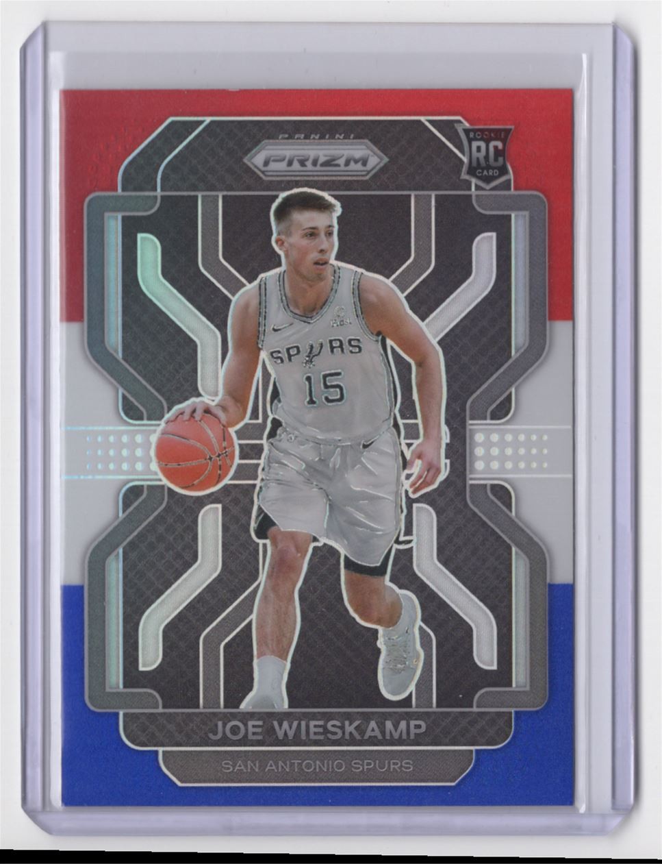 2021-22 Panini Prizm Red White Blue Joe Wieskamp Rookie San Antonio Spurs #322