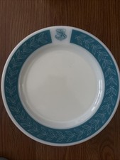 Strategic Air Command, Commemorative Plate Teal Laurel Leaf Band, Pyrex Corning