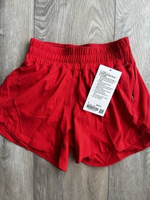 Lululemon Track That MR Short 5  Lined Size 4   Love Red LORE 54373