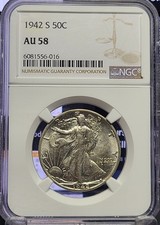 Mezzo dollaro 1942 S NGC AU58