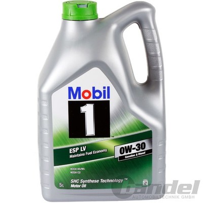 1x 5L MOBIL-1 ESP LV 0W30 ÖL passend für ACEA C2 A5/B5 WSS-M2C920-A API SL