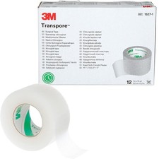 3M Transpore Surgical Tape 1" x 10 Yd Plastic Water Resistant
