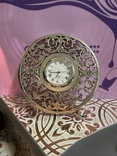 VTG Victorian Lenox Kirk Stieff Pewter Metal Picture Frame Clock Set