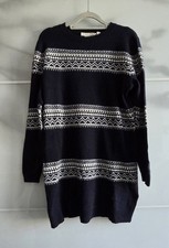 Longpullover Gr. M blau Norweger- Muster LOGG dunkelblau/weiß H&M