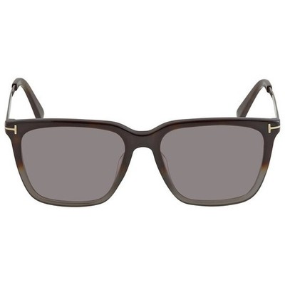 Tom Ford Garrett Smoke Rectangular Men's Sunglasses FT0862 56C | eBay