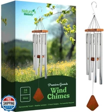 Nature’s Melody Premiere Grande Tunes Wind Chimes – Outdoor Windchime with 6 