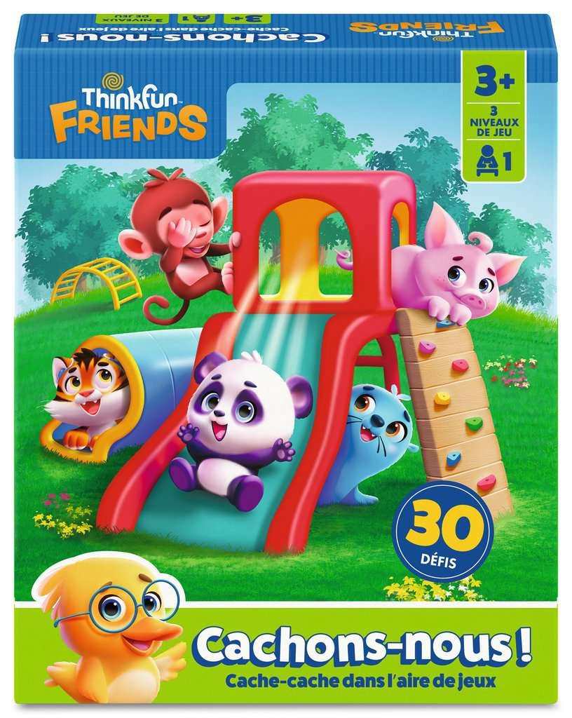 Jeu ThinkFun Friends Cachons-nous en bois pour développer la logique des enfants dès 3 ans