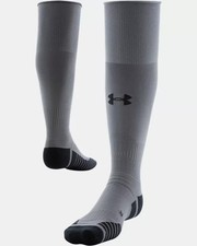 Under Armour Over the Calf Soccer Socks Cushioned US Men's 8.5-13 Gray