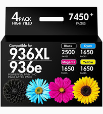 936XL/936e Compatible Ink for HP OfficeJet 9110 4-Pack BK C M Y High Yield