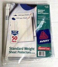 Avery Clear Sheet Protectors 50 Pack 8.5 x 11 Standard Top Load PV-50P 74305
