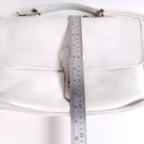 Borsa scuola Coach anni 70 pochette chiusura girevole convertibile doppio cinturino pelle vintage - Foto 19 di 22