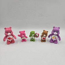 Vintage Care Bears TCFC AGC Lot Of 5 - 2 Jointed Poseable Vinyl Mini Figures