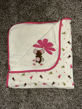 HTF Gymboree Little Field Mouse Flower Reversible Cotton Baby Blanket 2007