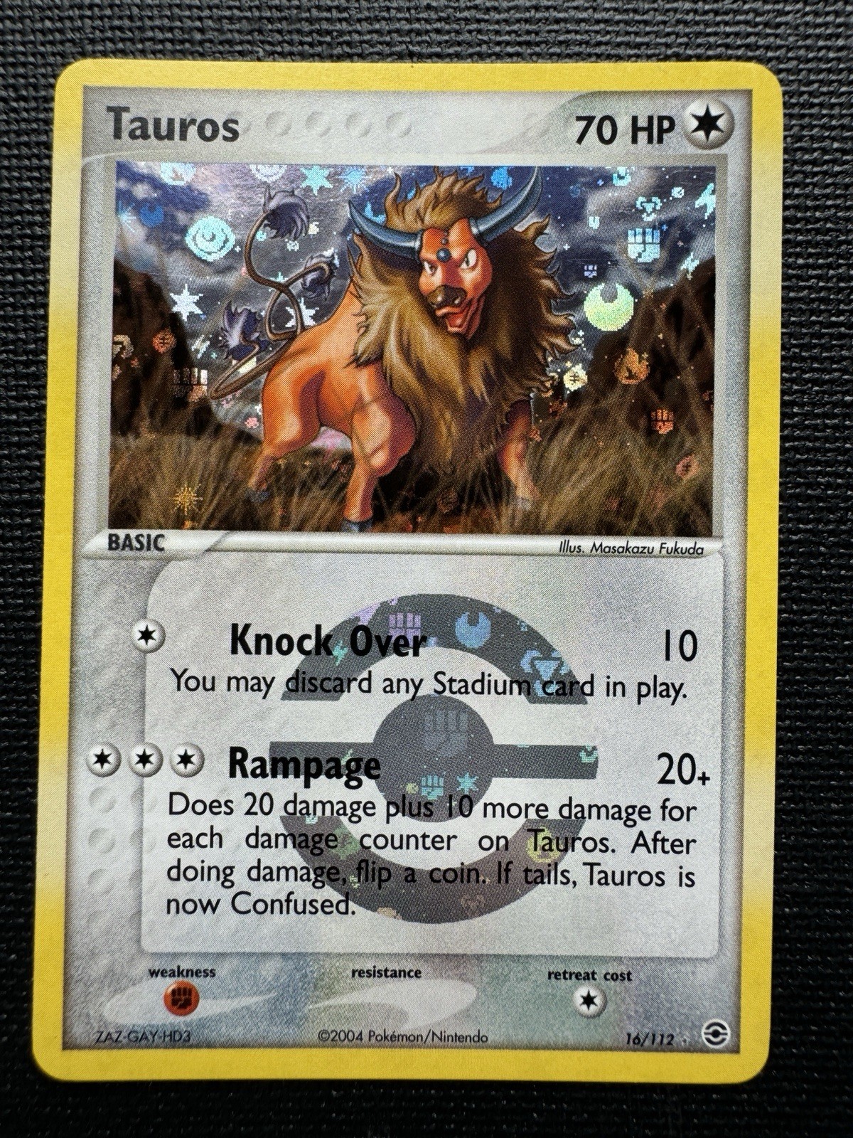 Pokemon Tauros Holo Rare FireRed & LeafGreen 16/112 NM
