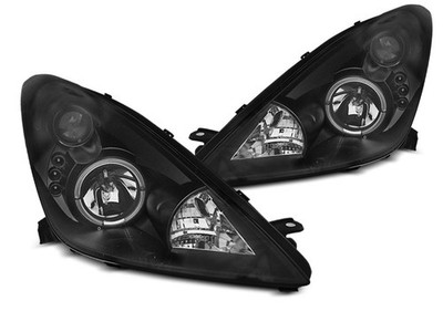 Headlights for Toyota Land Cruiser Fj200 2007 2008-2012 VR-1593 Angel Eyes Black
