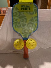 Pickle O'Joe 15.7'' Paddle and Ball Set Traditional Pickleball Green Swirl