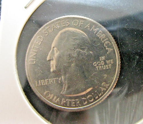 2018 P BLOCK ISLAND WASHINGTON 25c -REV DIE CHIP/BREAK BEAUTIFUL UNCIRC MINT ! - Picture 4 of 5