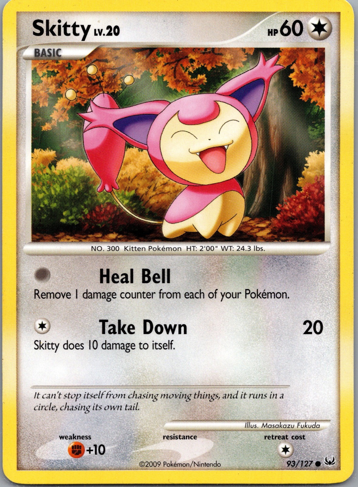 Skitty #93/127, Platinum, LP - Pokemon TCG
