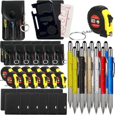 48 Pcs Mini Tape Measure Screwdriver Keychain Set – Multitool with Credit Card T