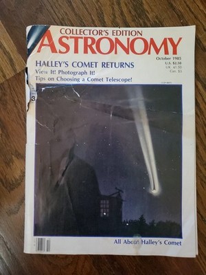 ASTRONOMY MAGAZINE October 1985  HALLEY'S COMET RETURNS Collector's Edition