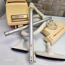Vintage Hoover Spirit Vacuum Cleaner Quadraflex Power Head Canister Style Tested