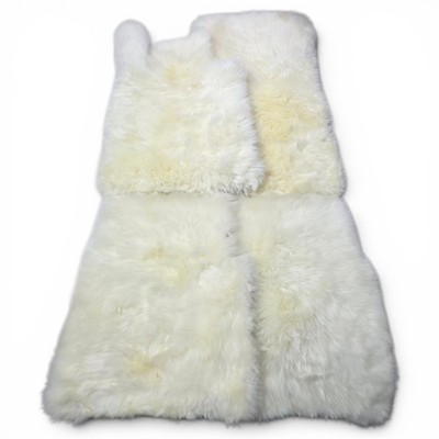 Genuine White Sheepskin Floor Mats fits Mercedes Benz X167 Maybach GLS 600