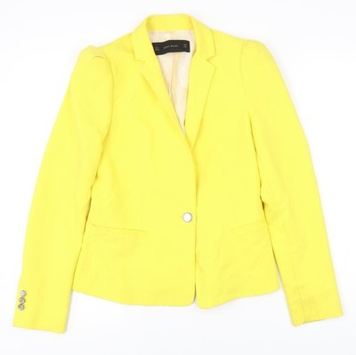 Zara Basic Damen gelbe Anzugjacke Größe 8