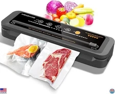 MegaWise Vacuum Sealer Machine | 80kPa Suction Power| Bags and Cutter Included |