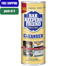 Bar Keepers Friend Cleanser Powder 21 oz 595g Pack of 4  Multi-Surface Cleane