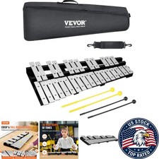 30 Note Professional Glockenspiel Xylophone Bell Kit with Mallets  Carrying Bag