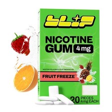 Blip NRT Nicotine Gum 4mg Fruit Freeze 20 Ct Smoking Cessation Aid Craving Rel