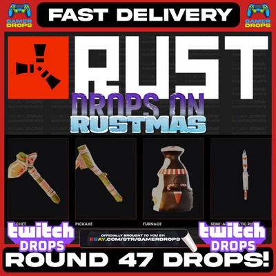 RUST TWITCH DROPS - ALL NEWEST DROPS - ROUND 47 - RUSTMAS - RUST CHRISTMAS!