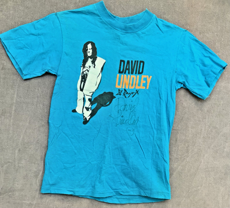 David Lindley El Rayo-X T Shirt 1980s Vtg Authentic Signature Parody Hall Sz S