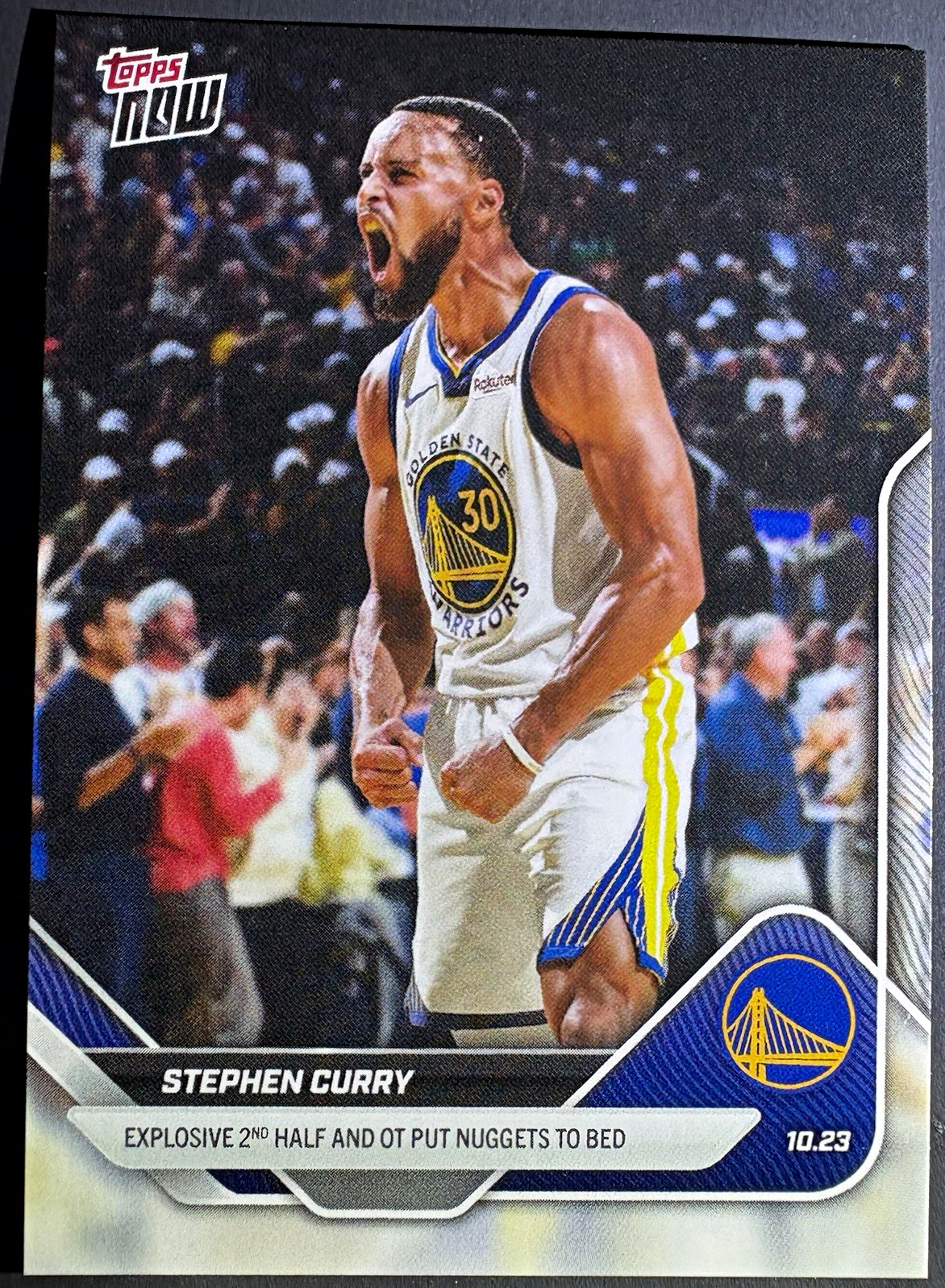 Topps Now Stephen Curry Explosive 2nd Half #22 (Print Run 4265) Warriors