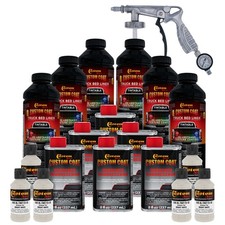 Custom Coat Bright White 1.5 Gal Urethane Spray-on Truck Bed Liner Spray Gun Kit