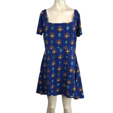 Vestido CAKEWORTHY Marvel Guardianes de la Galaxia Estampado Azul Cuello Cuadrado Mujer XL