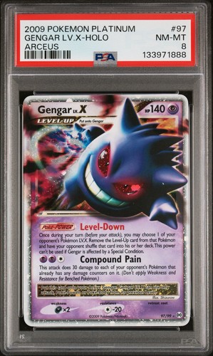 Gengar LV.X graded PSA 8 for sale on eBay