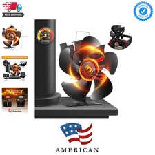 Wood Stove Fan, Fireplace Fan for Wood Burning Stove, Heat Powered fan, Wood ...