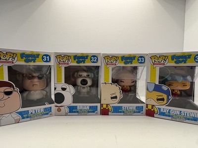 Funko Pop Family Guy Lot Peter Brian Stewie Ray Gun Stewie Vaulted #31-34
