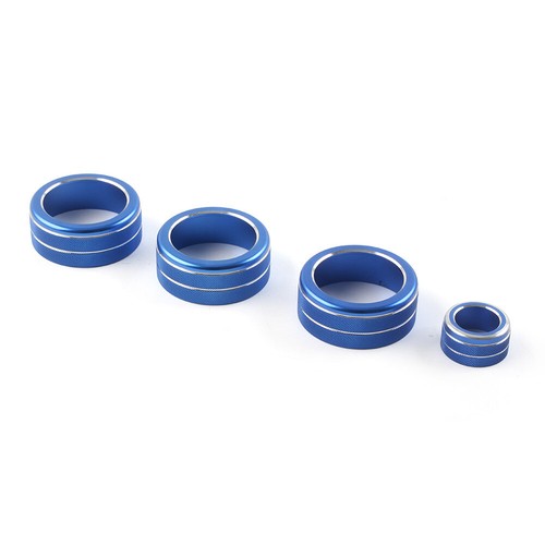 4pcs Console AC Climate Control Knob Ring Cover For Honda Civic 11th 2022+ Blue - Picture 3 of 9