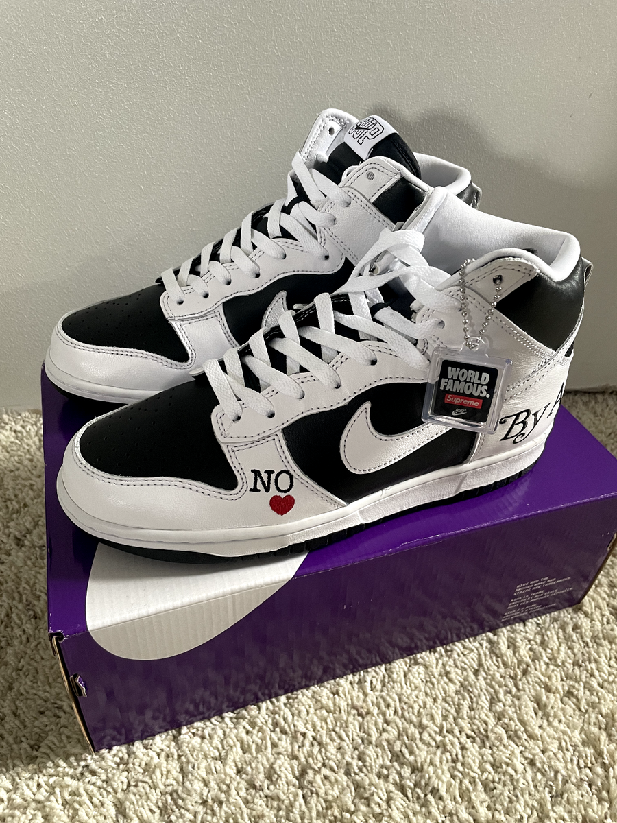 Nike SB Dunk High Supreme By Any Means - Black Size US Mens Nike SB Dunk High Supreme By Any Means - Black Size US Mens