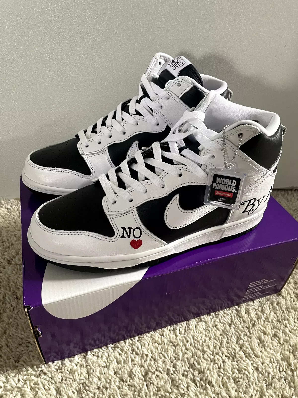Nike SB Dunk High Supreme By Any Means   Noir Taille US Homme 9