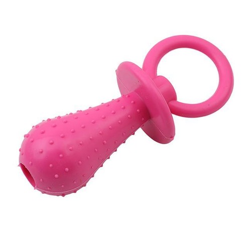 Pet Cat Dog Rubber Pacifier Resistant Chew Bite Clean Teeth Molar Play Toy 9L - Picture 4 of 18