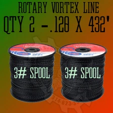 QTY 2 .120  VORTEX TRIMMER LINE 3# SPOOLS Commercial Grade USA 120 14519 MEDIUM