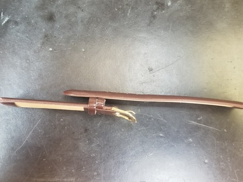 Uhrenarmband 14 mm dunkelkirschbraun mit goldener Schließe - Bild 3 von 4