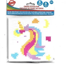 New Curiosity Cross Stitch Fun Kit, Unicorn, 5.5", Ages 6+